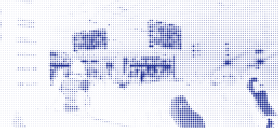 Halftone print of an esports arena